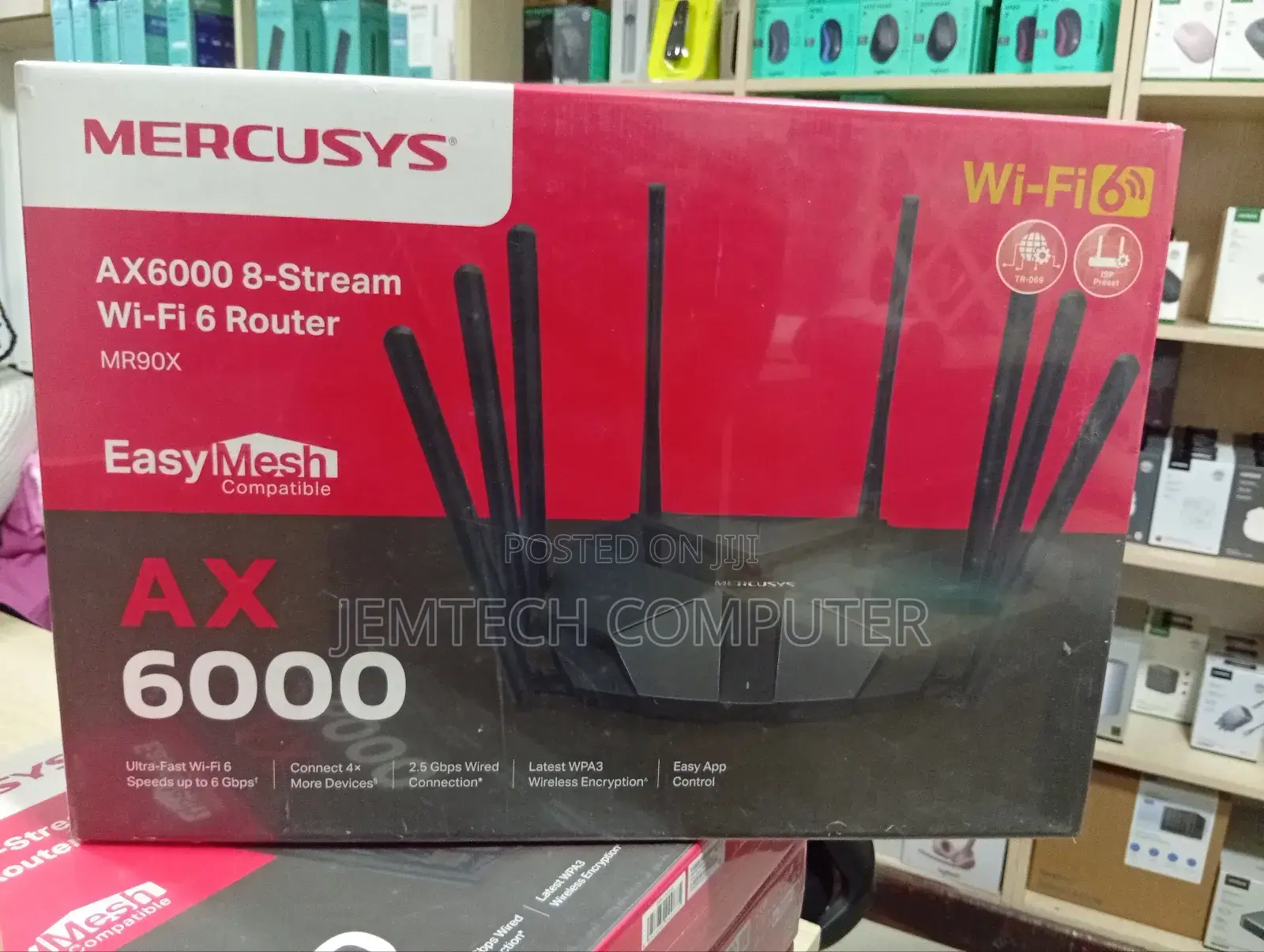 Mercusys Ax6000 8-Stream Wi-Fi 6 Router - Tl-Mr90x