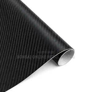 3d Carbon Fiber Vinyl Wrap Sheet 30x127cm Black Car Sticker Film