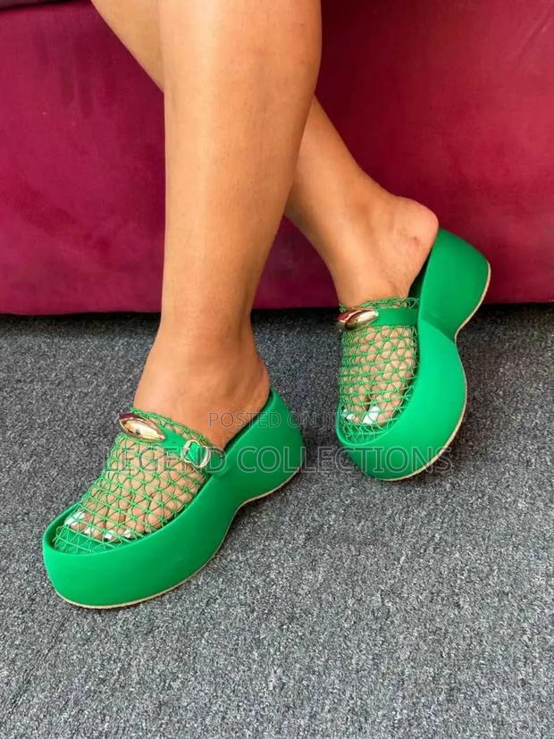 Mesh Ladies Wedge Sandals - thumbnail 4
