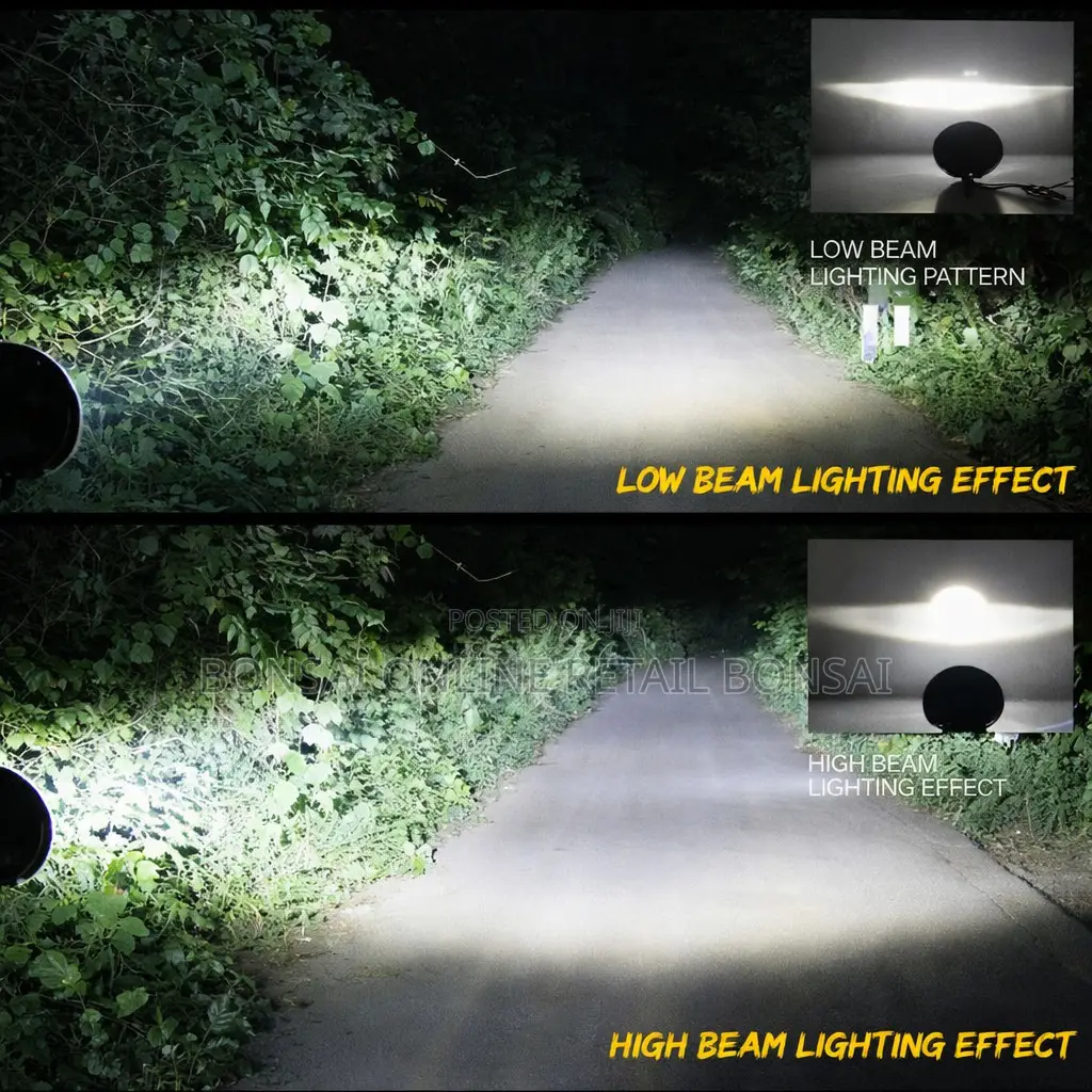 7 Inch 60w Led Headlight for Harley Wrangler With Angel Eyes