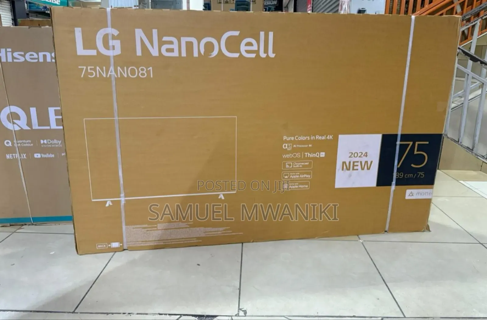 Lg 75" Nanocell Nano81 Uhd Smart Tv Ai Magic Remote Hdr10 Webos