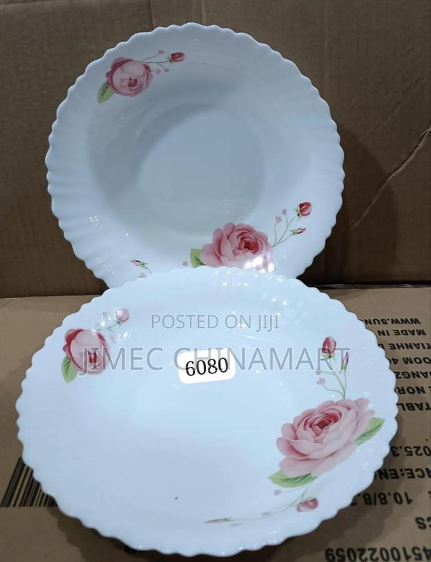 9.5" Ceramic Soup Plates – 6 PCS Dining Serving Plate Set
