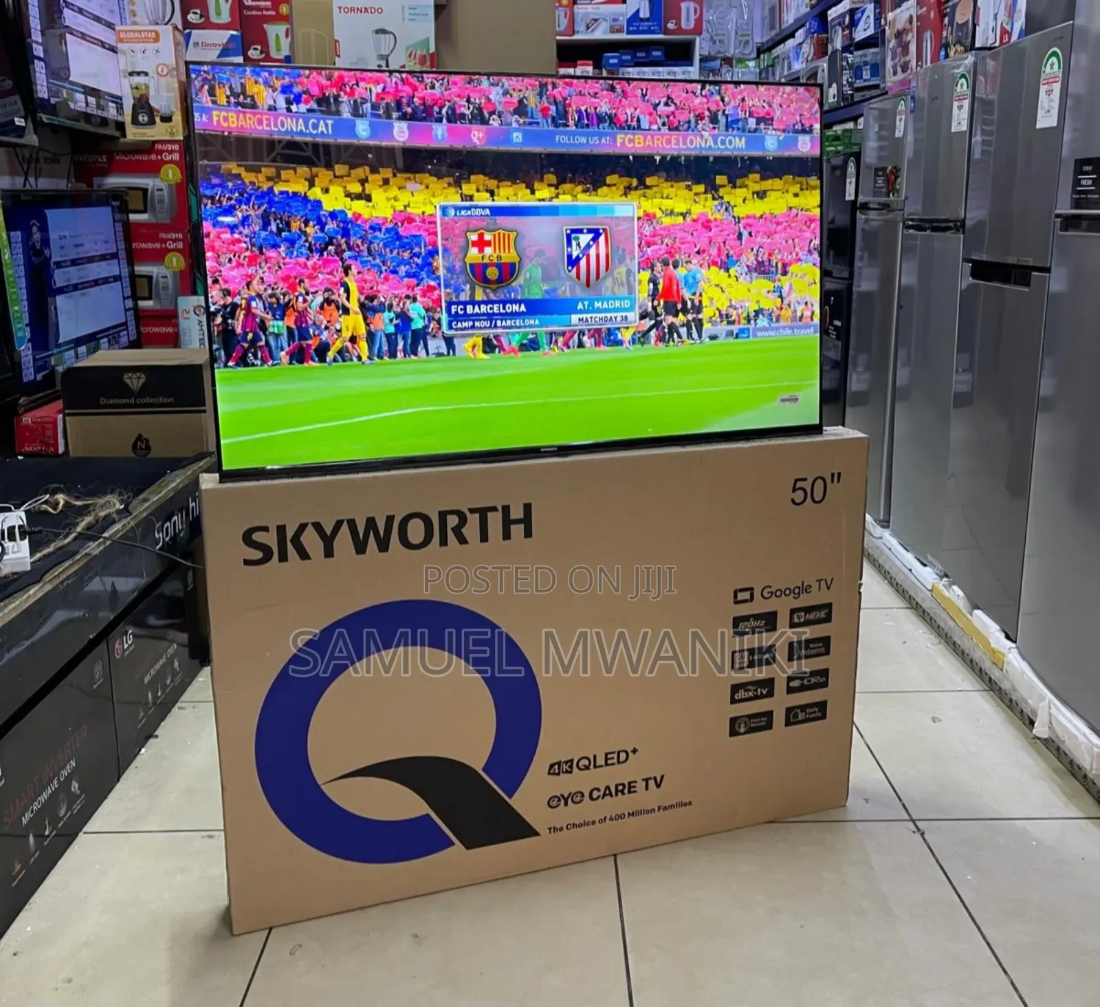 Skyworth 50′′ Qled+ Uhd Google Smart Tv Frameless Screen Design New