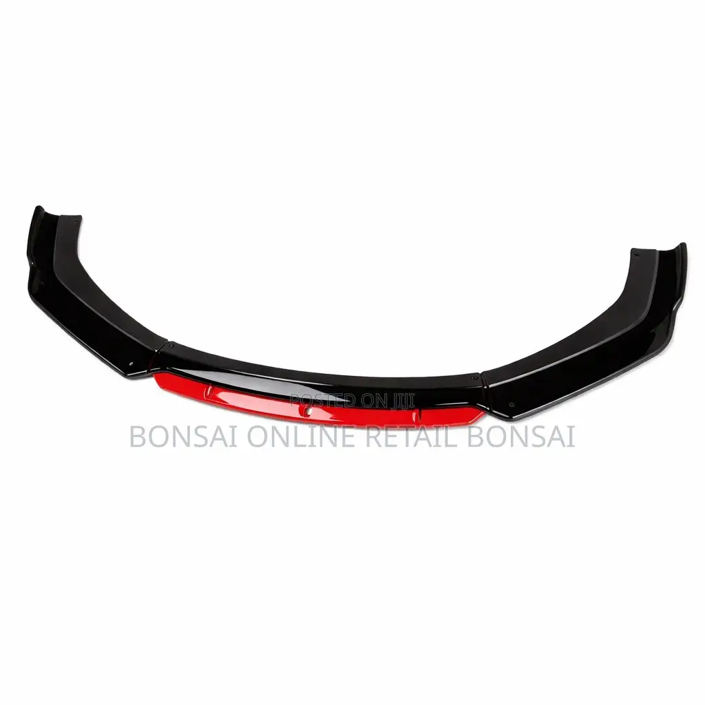 Universal Front Bumper Lip Splitter Red Trim for Sedan Suv