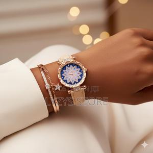 Classic Ladies Wrist Watch With Bracelet Combo