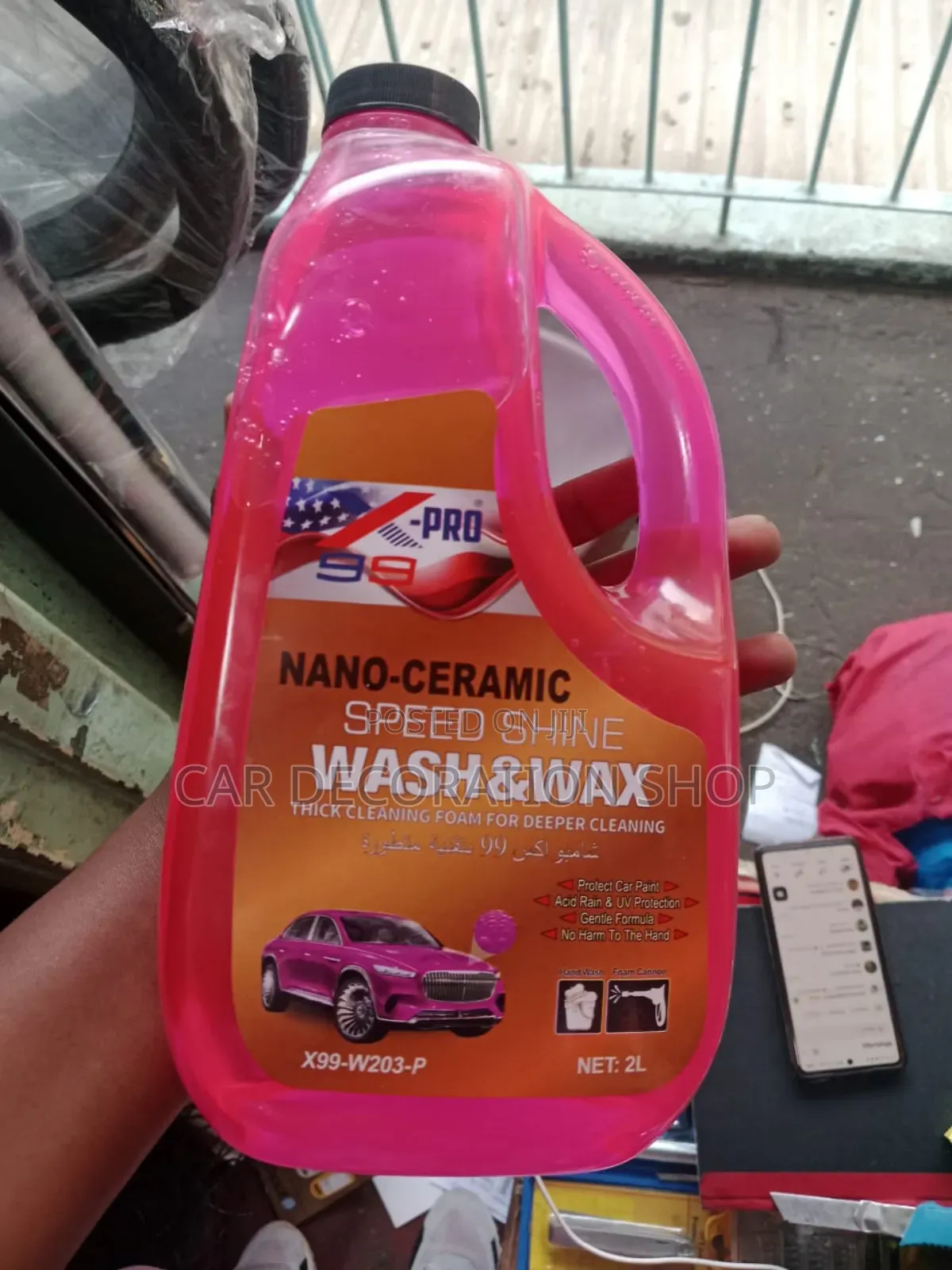 2litres Nano Ceramic Speed Shine Wash and Wax Shampoo