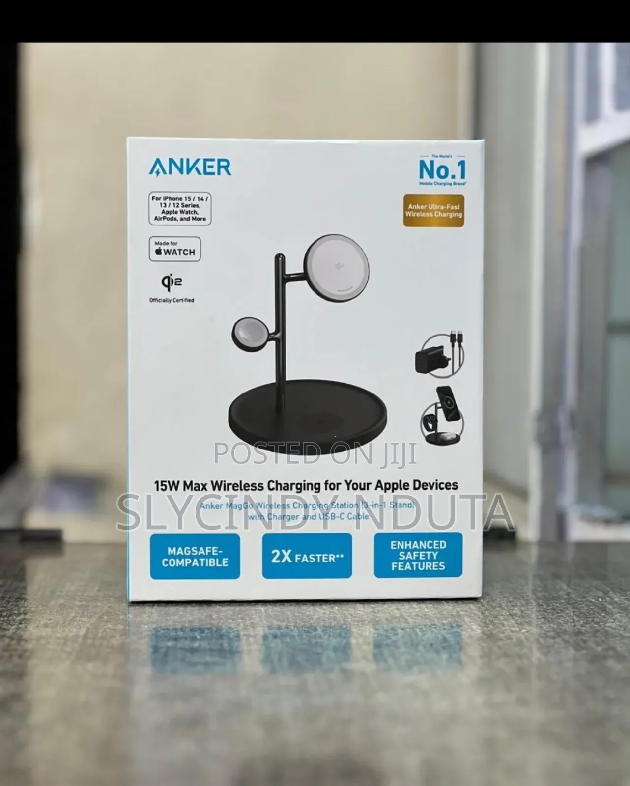 Anker Maggo 3-in-1 Wireless Charging Station With Anker Magnetic Grip