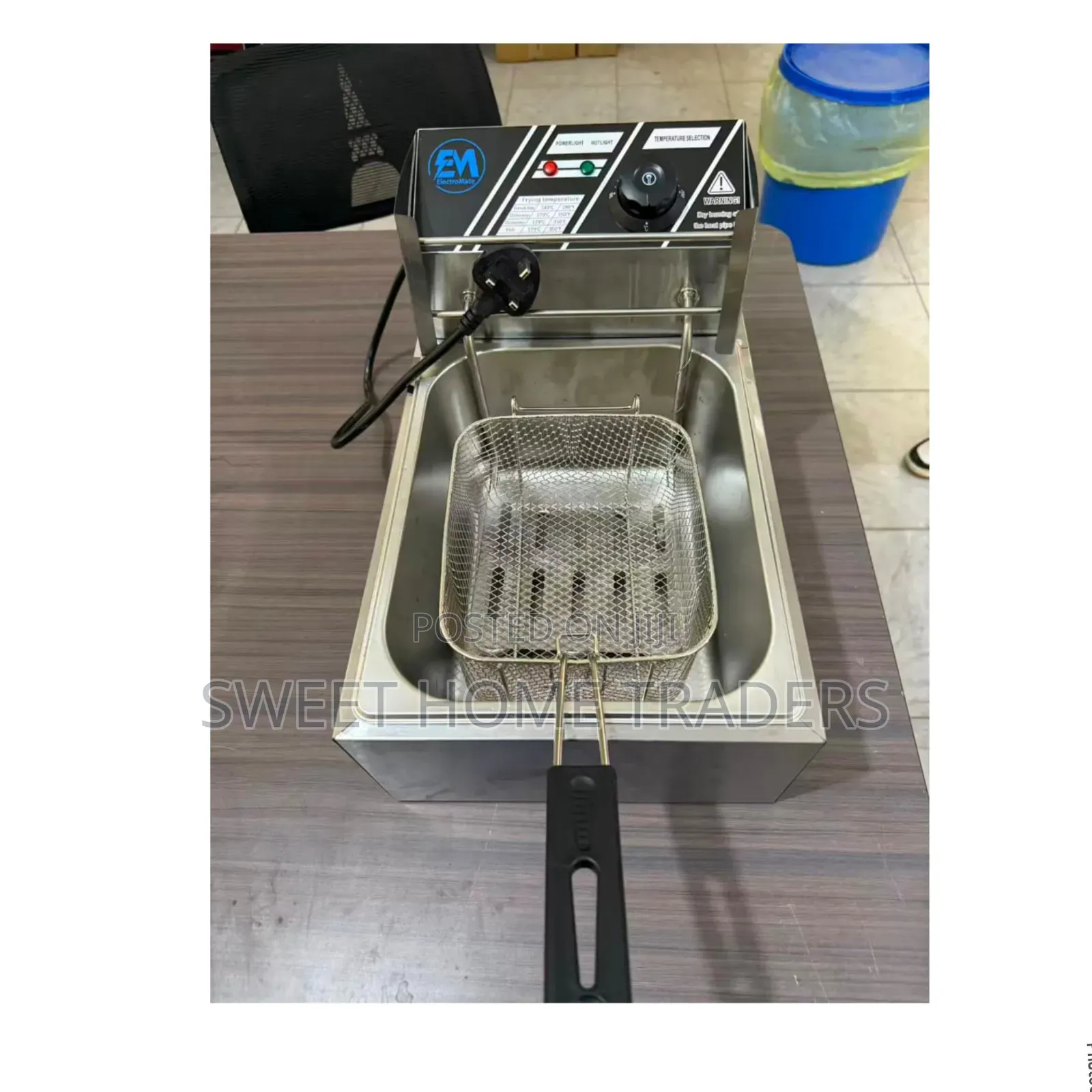 *6 Litres Stainless Steel Electromate Single Deep Fryer