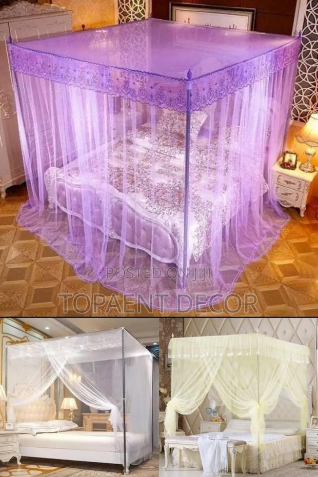 Easy To Fix The Stands Colourful 4 Stand Mosquito Net