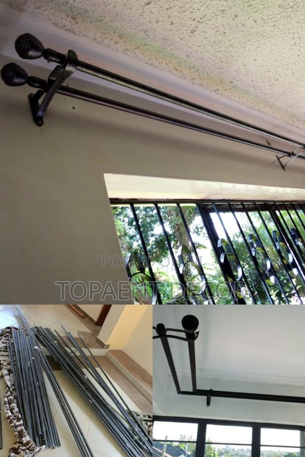 Drilled ,Strong And Durable Powder Coated Curtain Rods