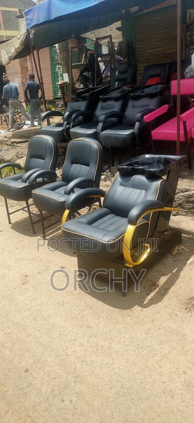 2 Salon Seats & Shampoo Seat - main view
