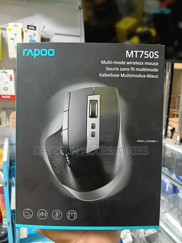 Rapoo Mt750s Multi-Mode Bluetooth 2.4g Wireless Mouse Black - thumbnail 2