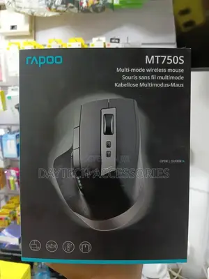 Rapoo Mt750s Multi-Mode Bluetooth 2.4g Wireless Mouse Black