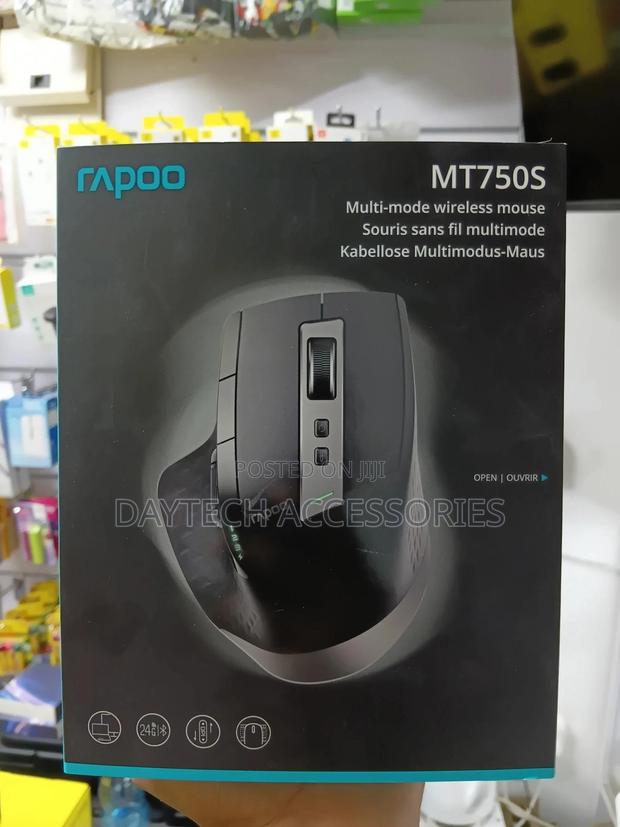 Rapoo Mt750s Multi-Mode Bluetooth 2.4g Wireless Mouse Black - thumbnail 3