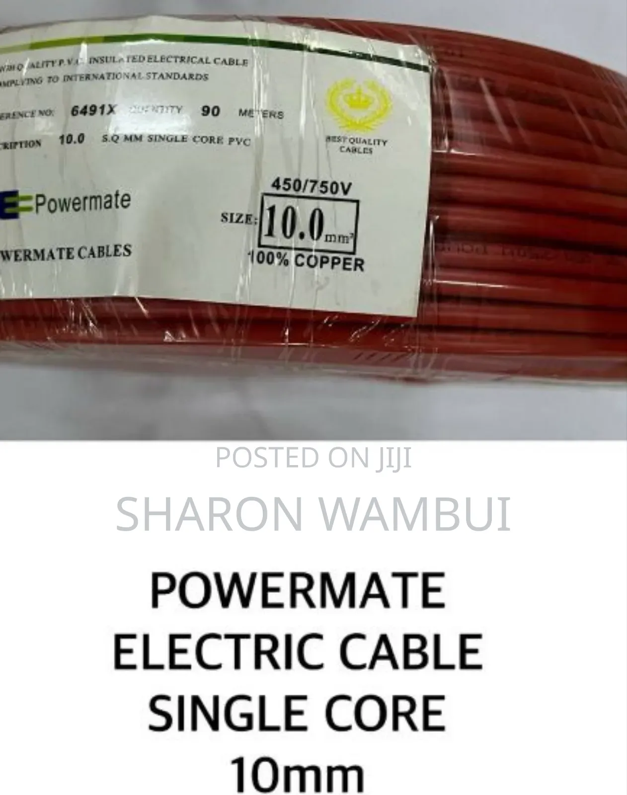 Durable Powermate Electric Cabble 10mm/Powermate Electric Cabble 10mm