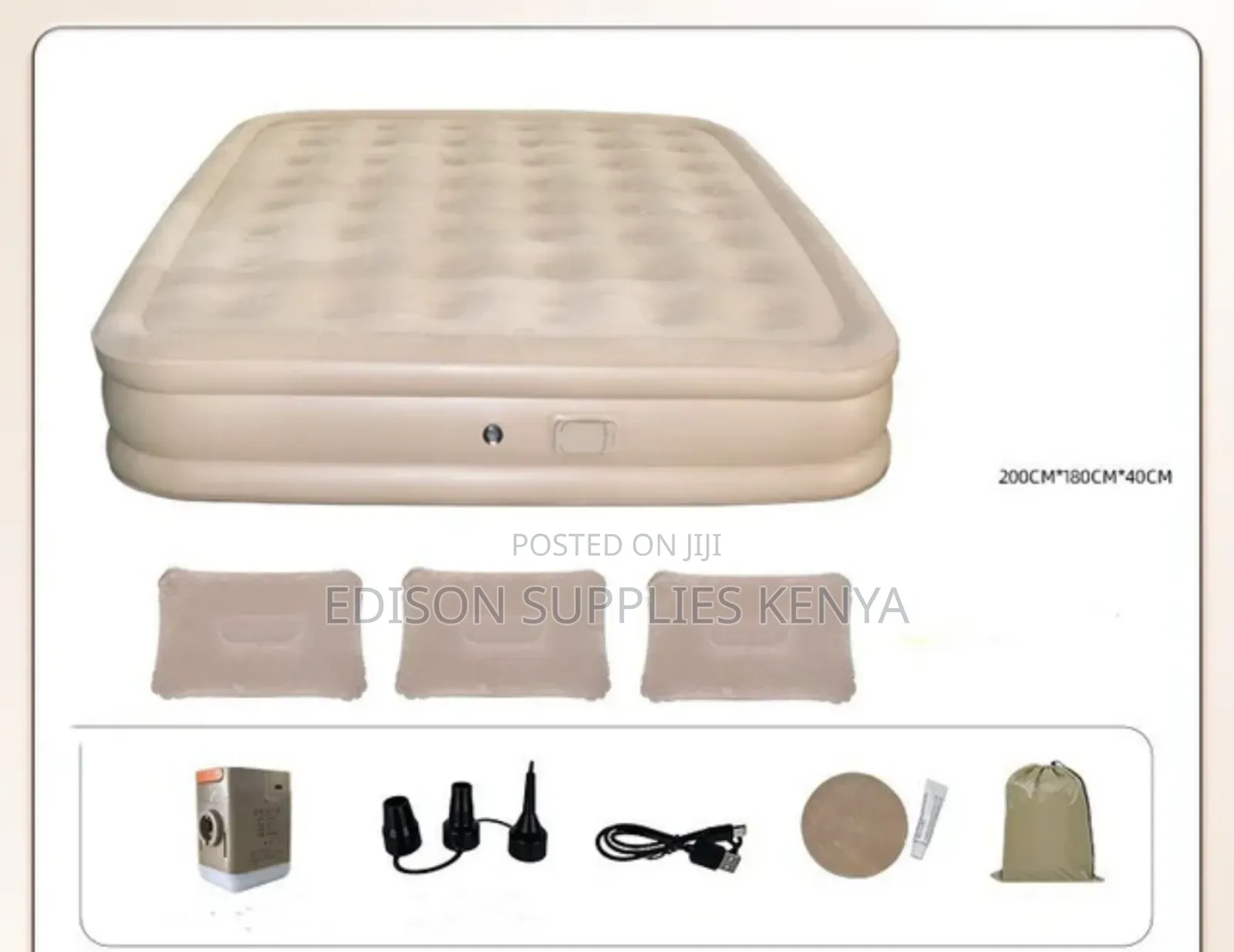 Inflatable Mattress With Pump Thick Air Mattress for Camping Home