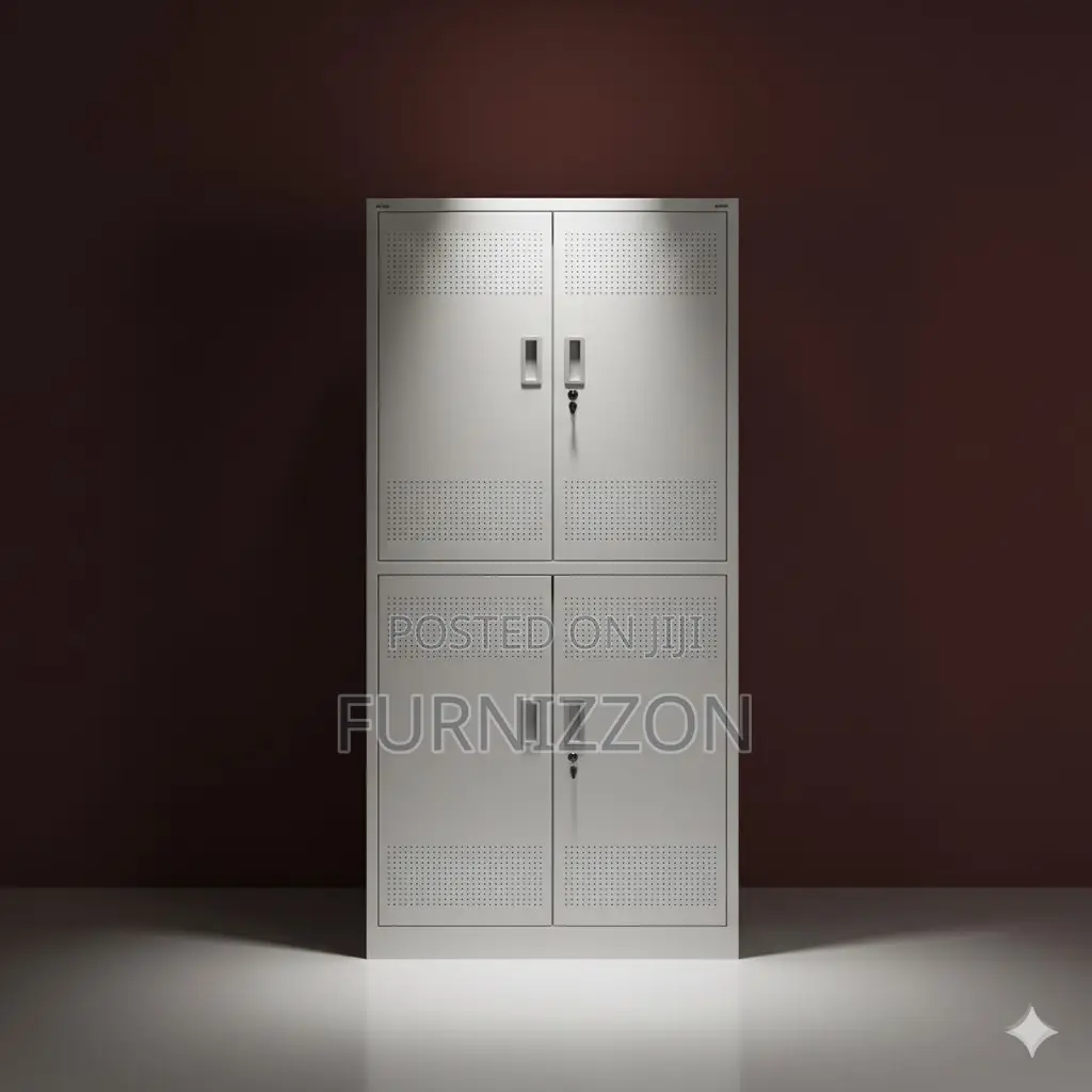 Modern Iron Locker With Glass Storage