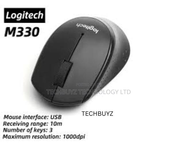 Logitech M330 Silent Plus Wireless Mouse - Black - 910-004909 - main view