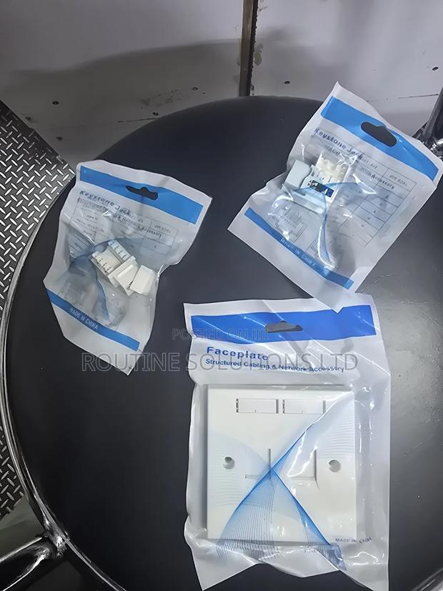Apkr Double Face Plate And Modules Cat6 (Keystone)