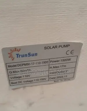 Trunsun Dc Solar Surface Water Pump – Model Dcpm50-17-110-1500
