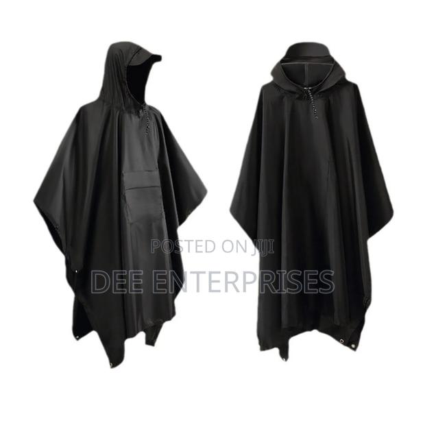 High Quality Unisex Adult Rain Poncho With Cap - thumbnail 4