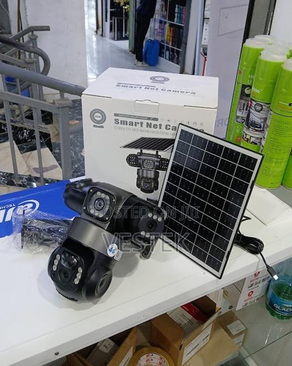 4g V380 Pro Smart Outdoor Security Camera With 3 Lenses Solar Powered