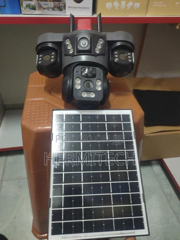 Triple Lens 4g Solar Powered CCTV Camera for Outdoor Use - main view