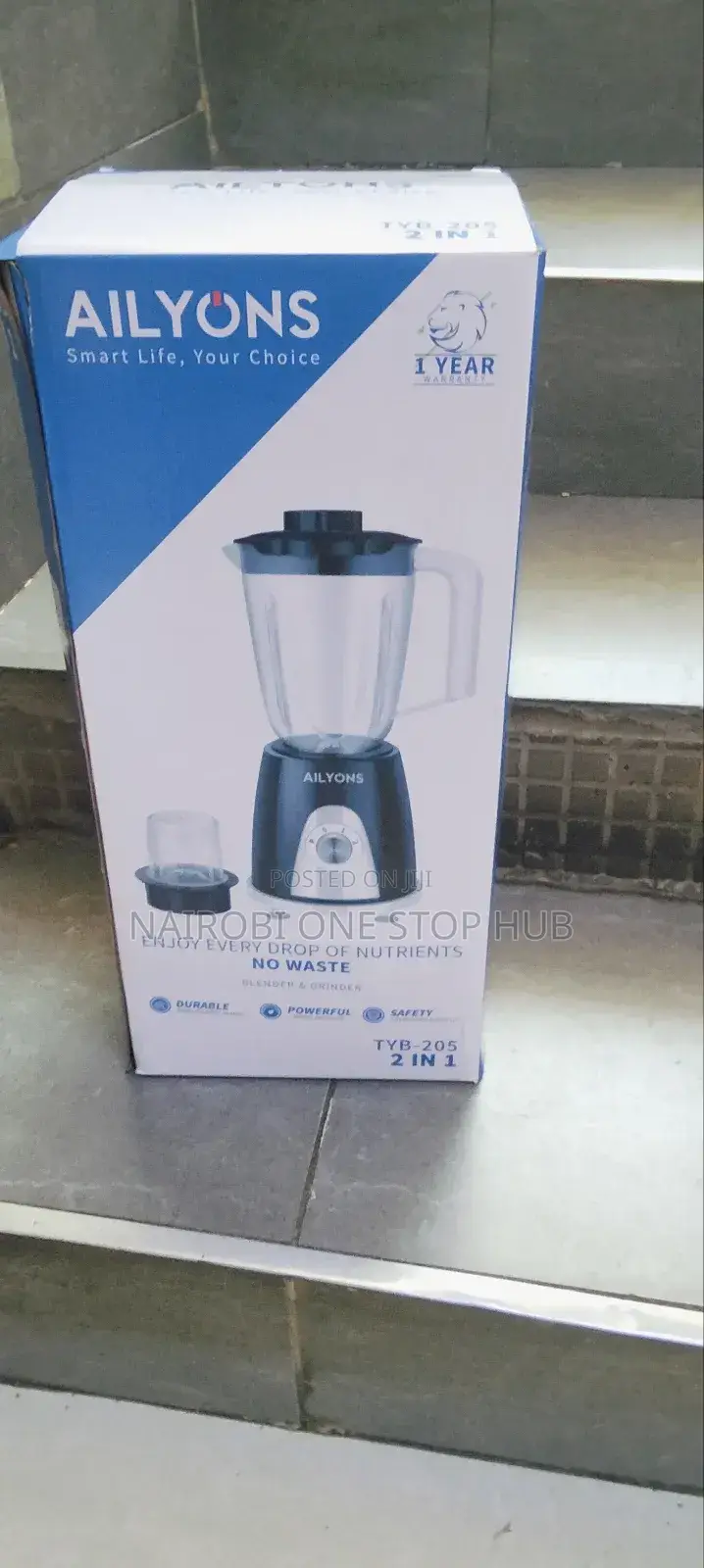 Ailyons Tyb-205 2-in-1 Blender With Grinder