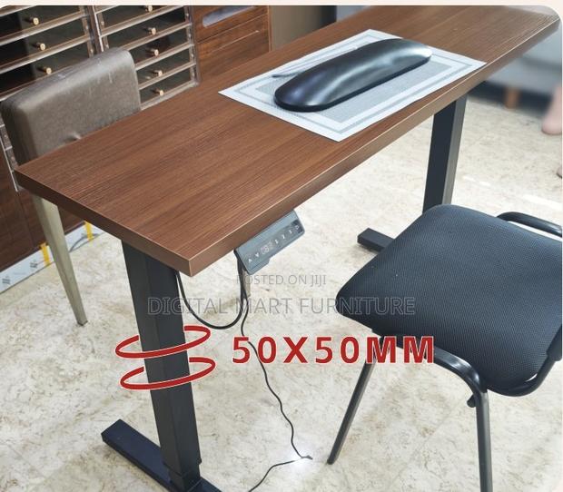 Brown Electric Powered Work Standing Desk - thumbnail 8