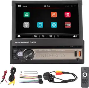 Car Mp5 Player, 7in Hd LCD Touchscreen Manual Retractable Player