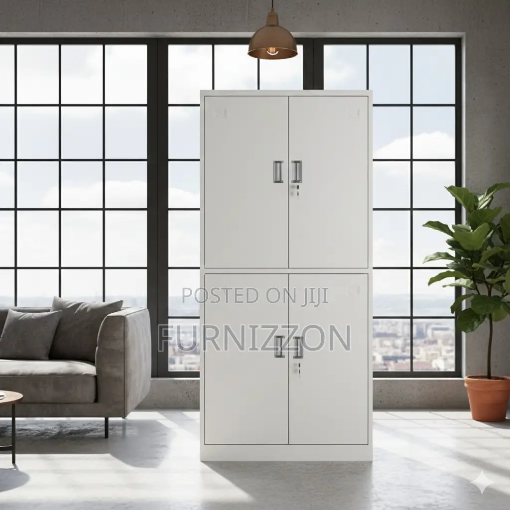 Office Four-Door Locker With Sturdy Steel Build