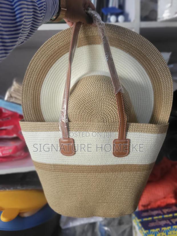 Ladies Straw Bag With Matching Summer Hats