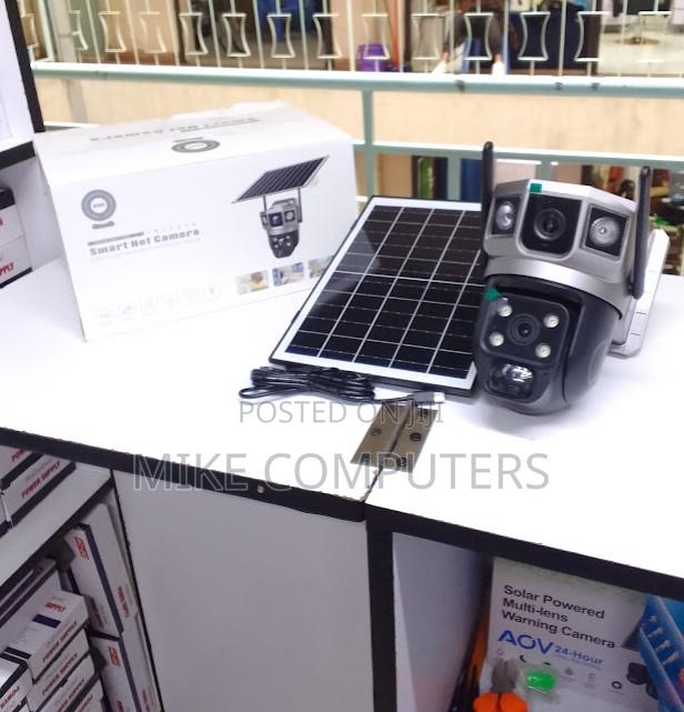 Solar Powered 4g Dual Lens Camera Dual Lens Panel Ubox Solar Camera - main view