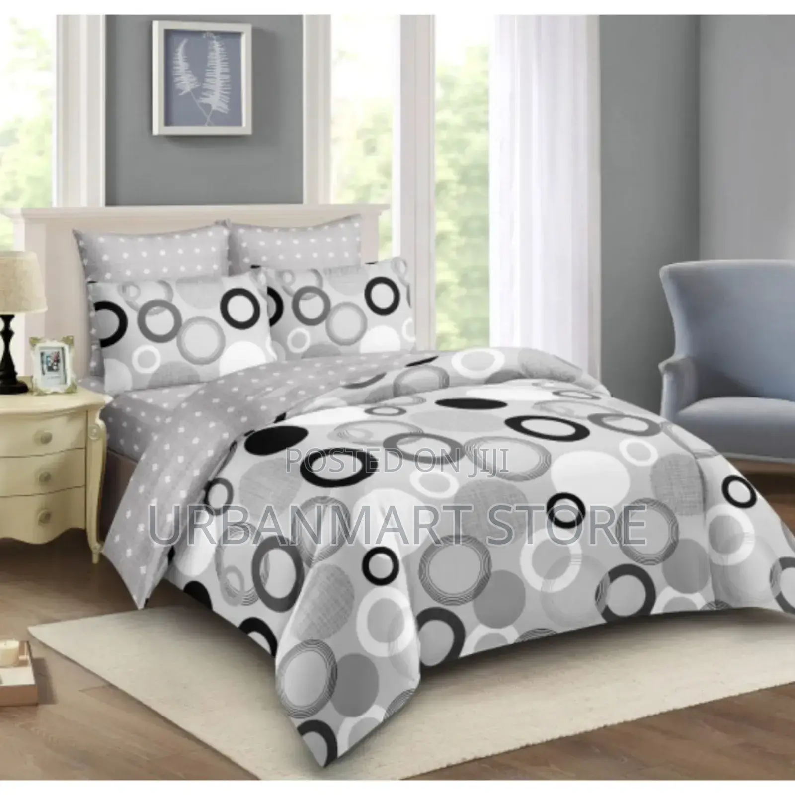 5x6 Warm Cotton Binded Duvet Set With Pillowcases Bedsheet