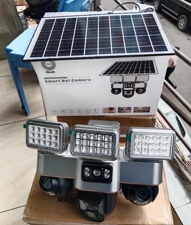 V380 Vts30 Solar Floodlight 4g Triple Lens Simcard Camera