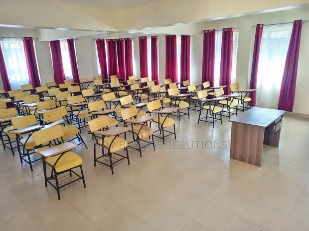 College Chairs With Table Top and Metal Frame - main view