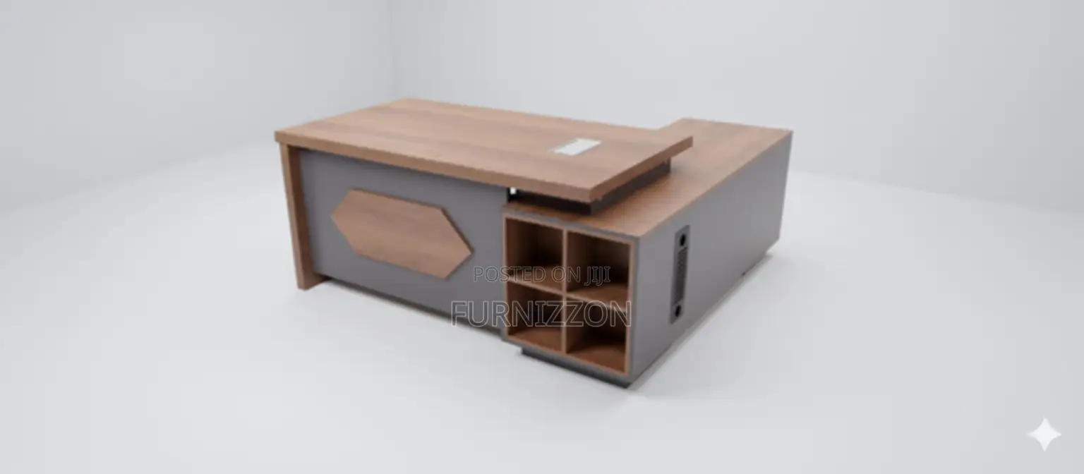 Durable 1.8m L-Shaped Office Table With MDF Top