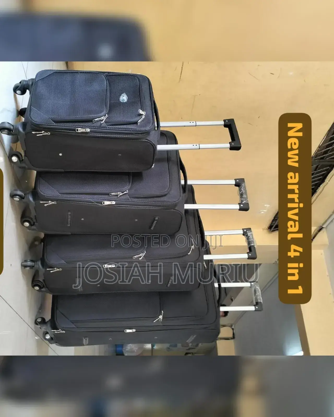 4 in 1 Fabric Laxurious Suitcase Briefcase Travel Bag