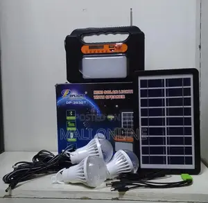 Mini Solar Lighting Kit With Bluetooth Speaker Fm Radio 3 Led Bulbs