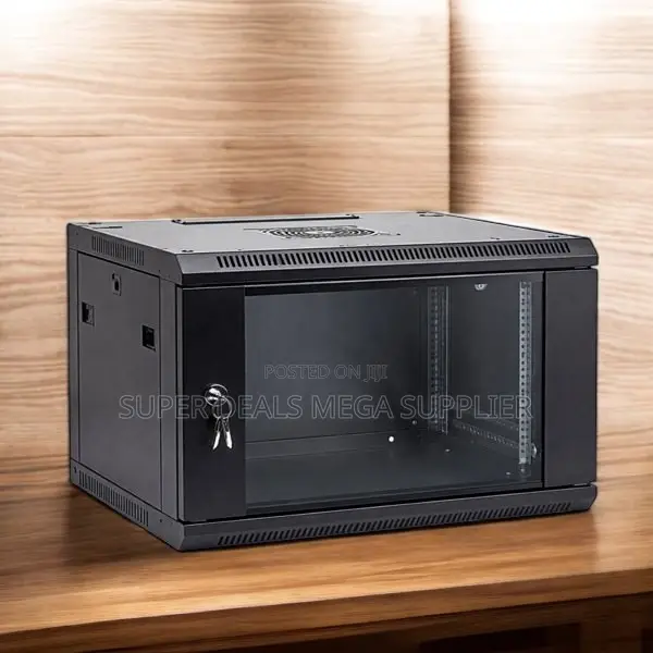 6u Data Cabinet, Lockable Steel Frame and Quick Release Front Door