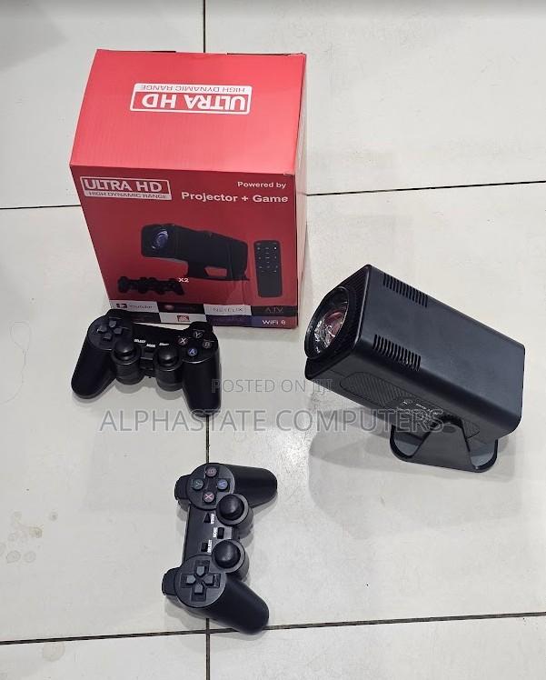 Smart Android Projector With Built-in Games, Dual Gamepads, Support - thumbnail 3