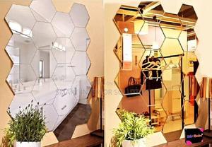 Hexagonal Hallway Mirrors, to Reflect Light - main view
