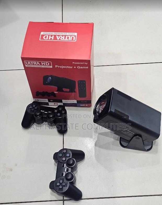 Smart Android Projector With Game Controllers, Wifi 6 and Playback - main view