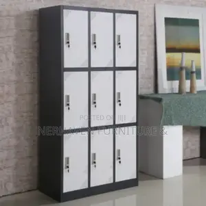 Secure 9-Locker Cabinet – Organize With Confidence