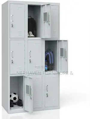 Heavy-Duty 9-Compartment Locker for Office Gym