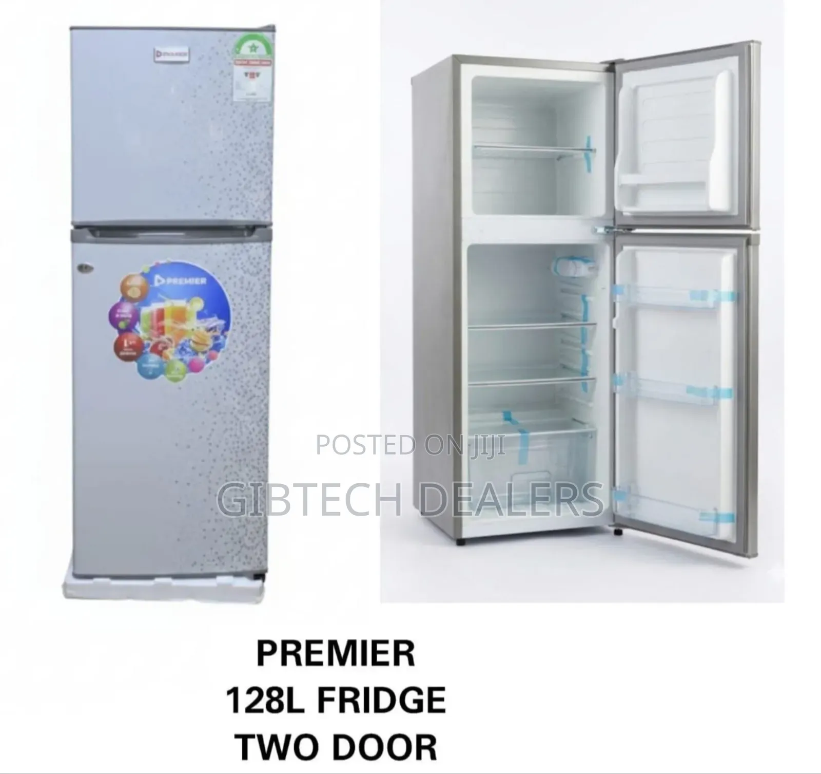 Premier 128l Double Door Refrigerator Fridge