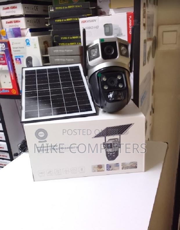 4g V380 Pro Solar Camera Security CCTV Dual Lens Surveillance Camera - main view