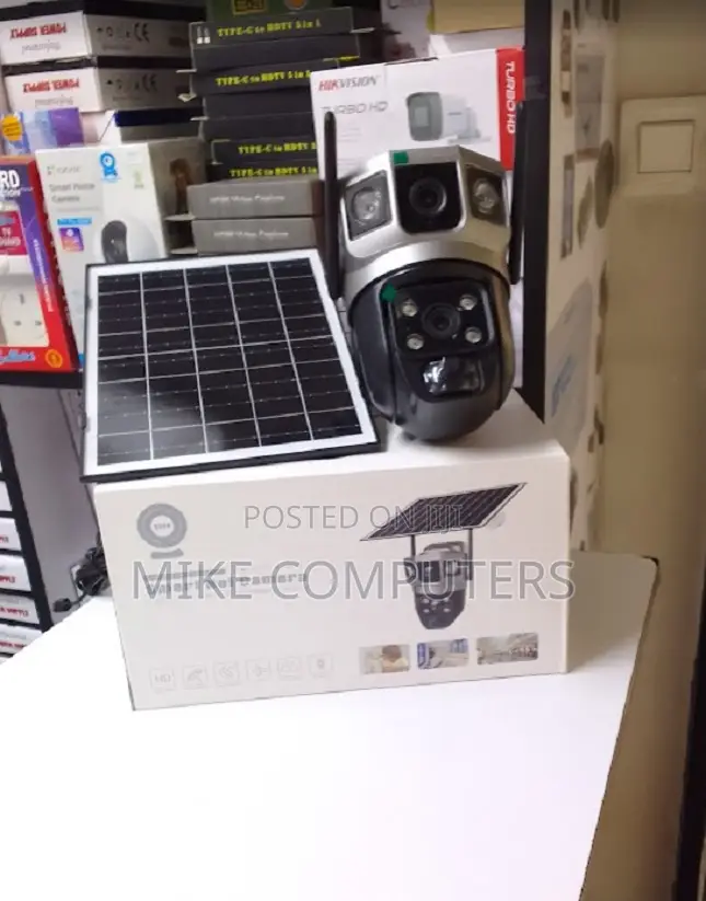 4g V380 Pro Solar Camera Security CCTV Dual Lens Surveillance Camera