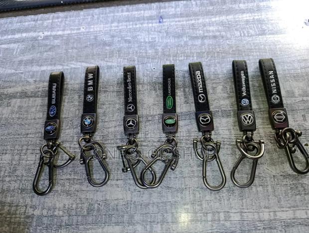 Styling Leather Strap Car Logo Branded Key Holder