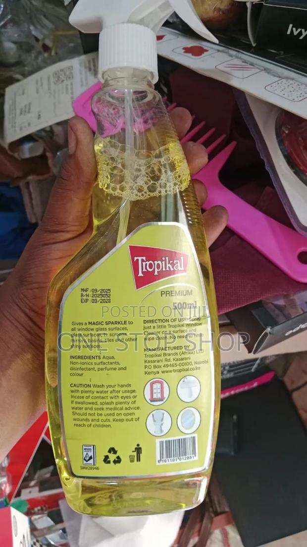 500ml Window, Tiles,Tv Screens,Mirrors Liquid Cleaner 2pcs - thumbnail 3